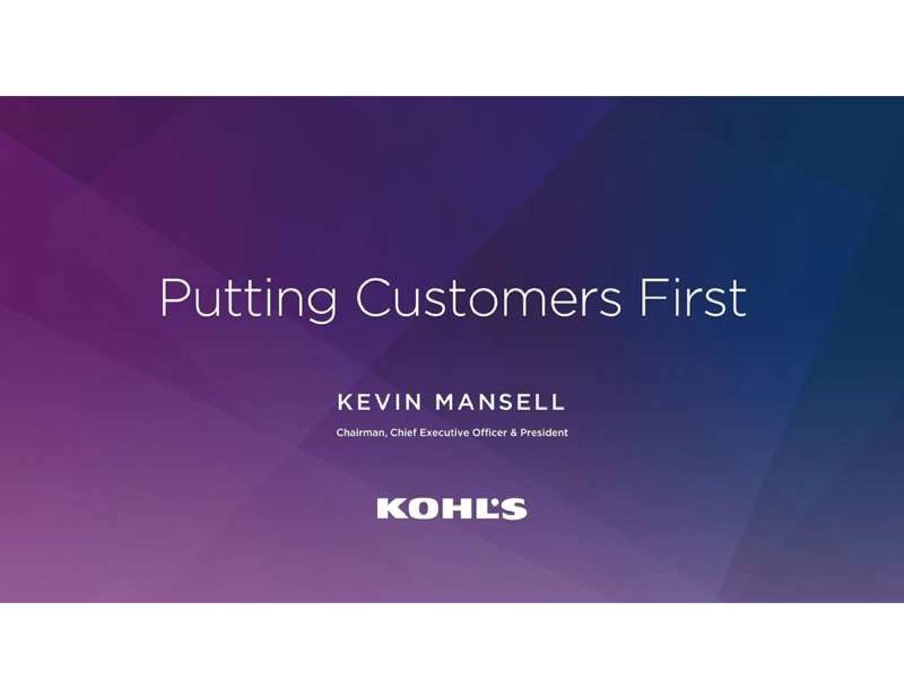 Kohl's (KSS) Presents At 20th Annual ICR Investor Conference