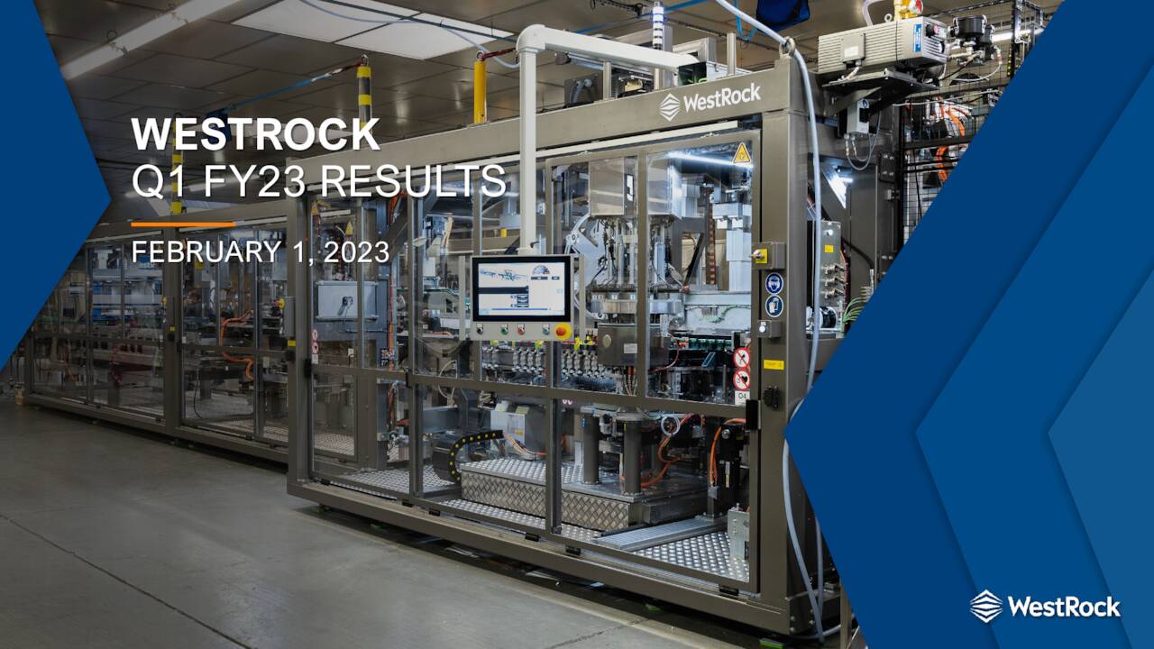 WestRock Company 2023 Q1 Results Earnings Call Presentation (NYSE