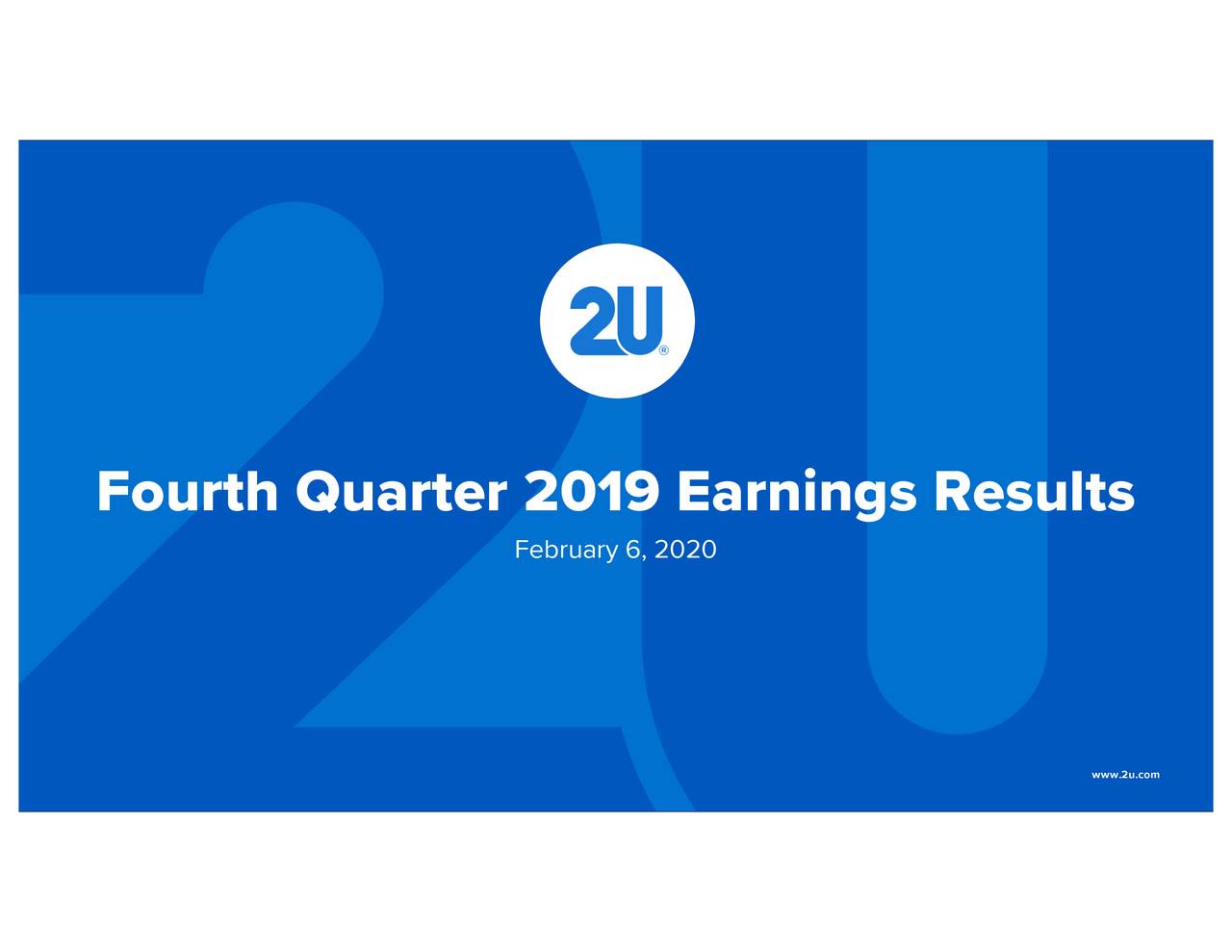 2u Inc 2019 Q4 Results Earnings Call Presentation Nasdaqtwou Seeking Alpha 2167