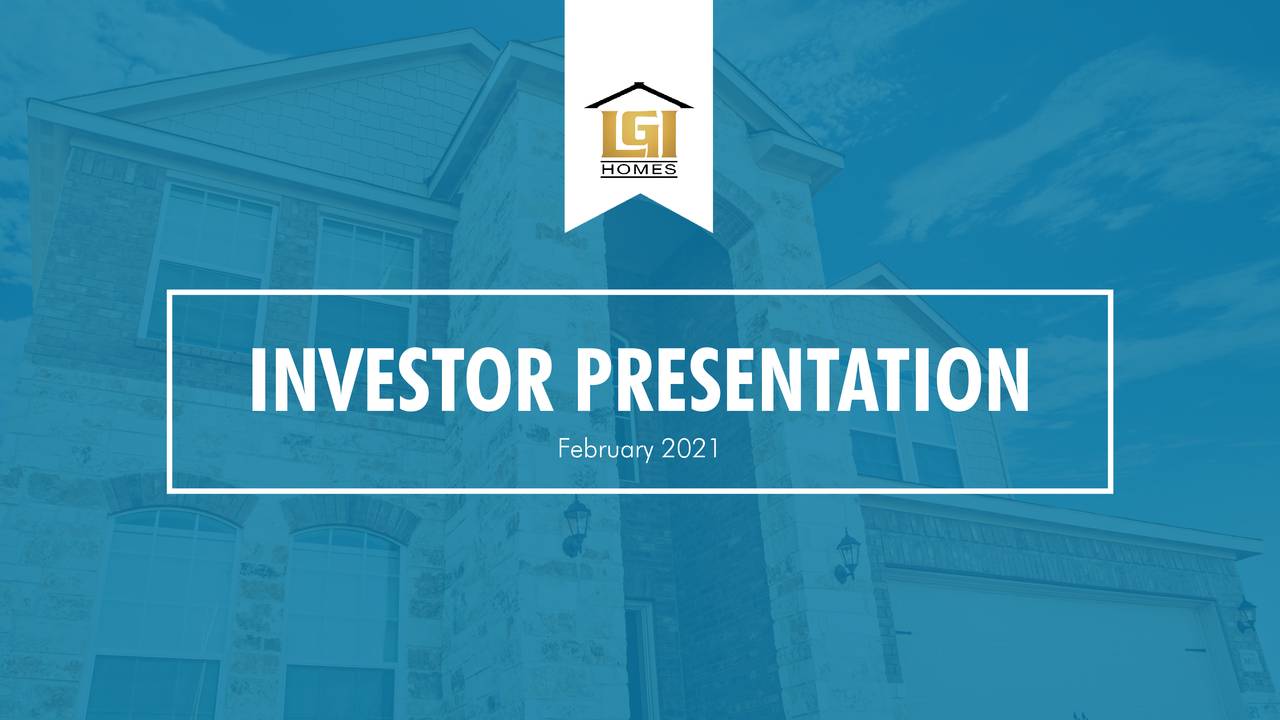 Lgi Homes Investor Relations