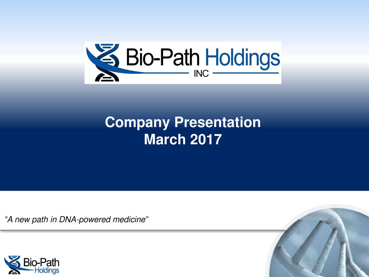 Bio-Path Holdings (BPTH) Presents At Oppenheimer 27th Annual Healthcare ...