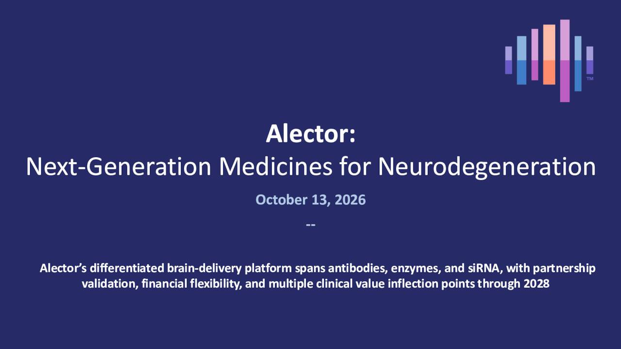 Alector, Inc. (ALEC) Discusses Strategic Advances in Next Generation ...