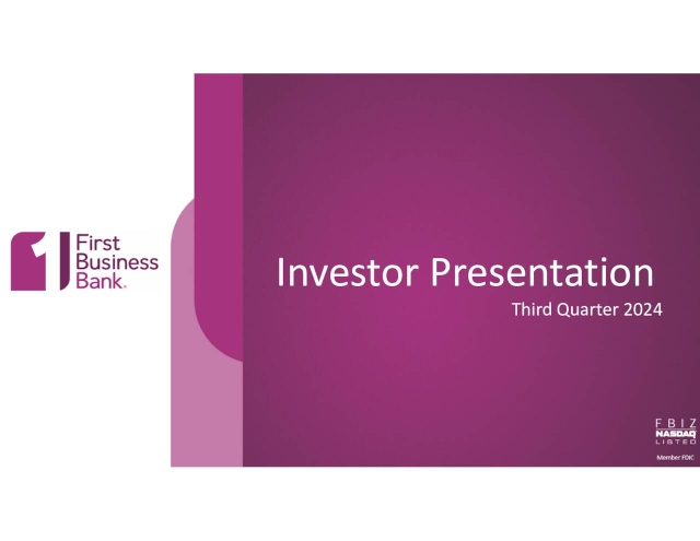 First Business Financial Services, Inc. 2024 Q3 - Results - Earnings ...