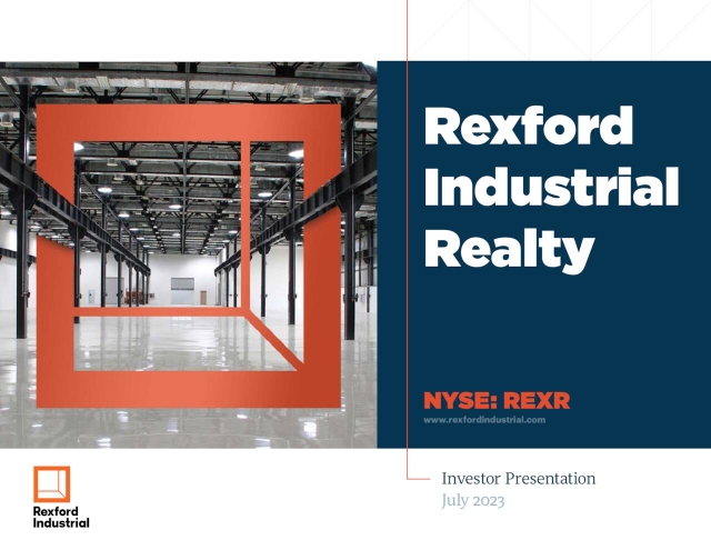 Rexr Rexford Industrial Realty, Inc. 2023 Q2 - Results - Earnings Call ...