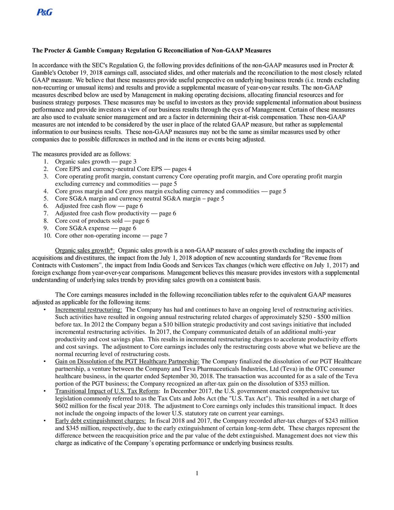 The Procter & Gamble Company 2019 Q1 Results Earnings Call Slides