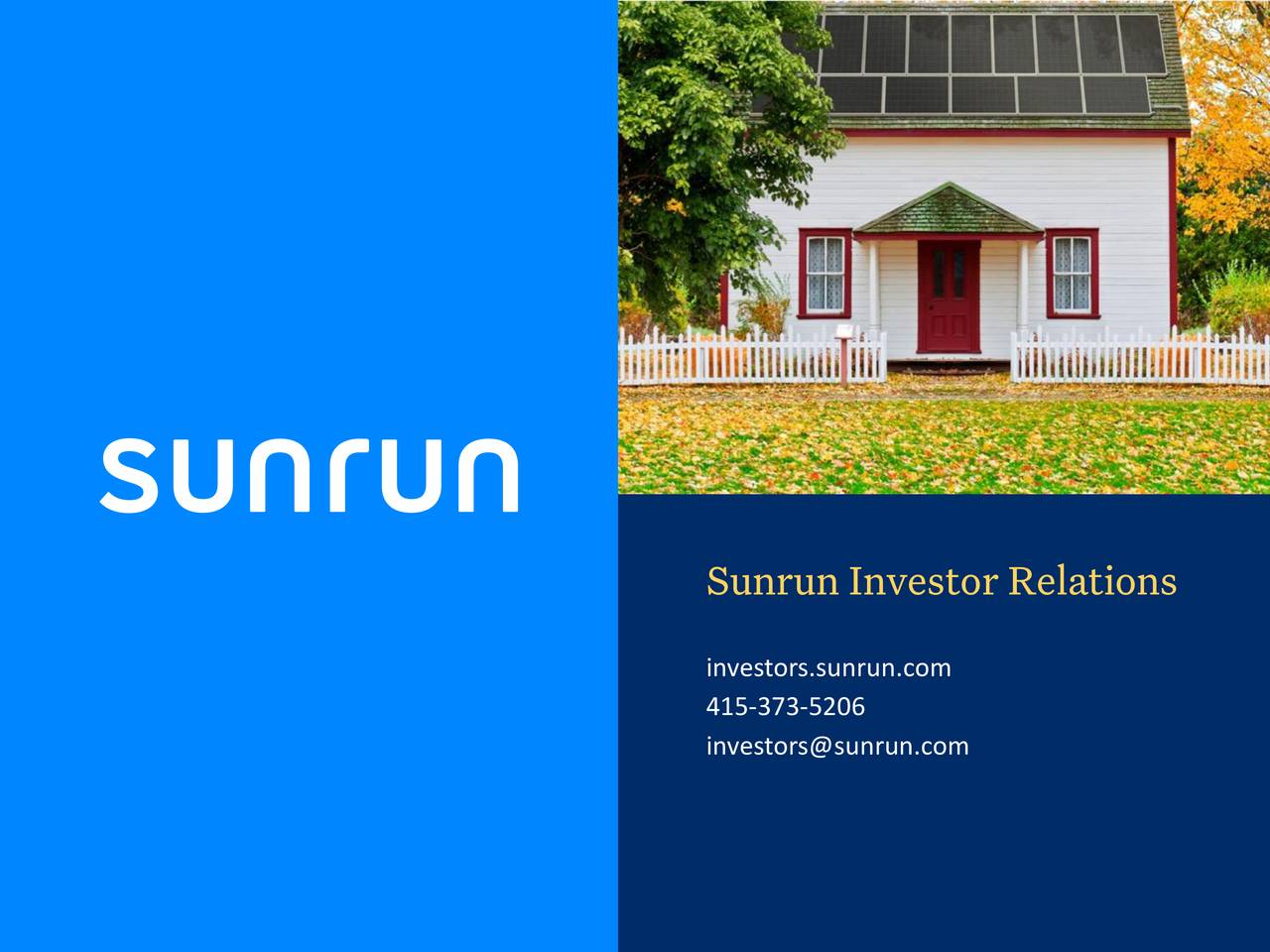 Sunrun Investor Relations