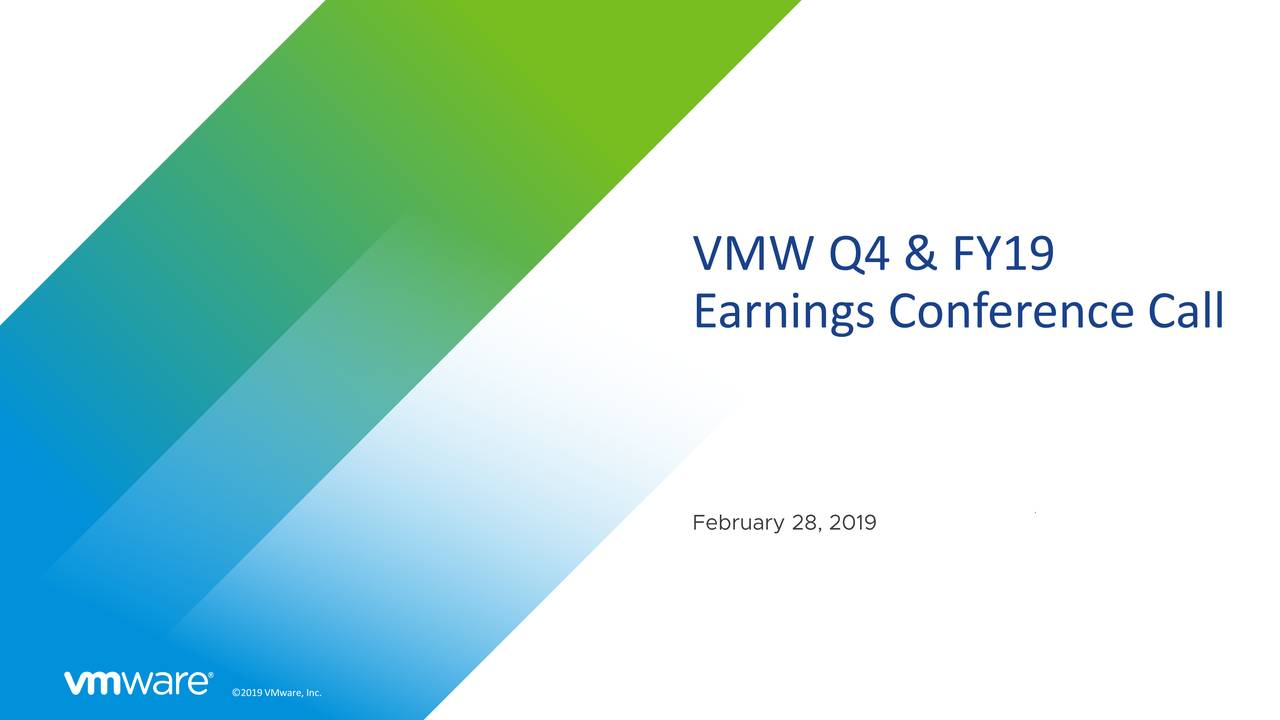 VMware, Inc. 2019 Q4 Results Earnings Call Slides (NYSEVMWDEFUNCT