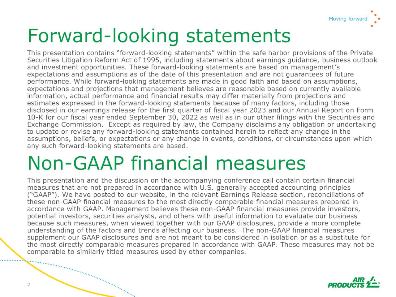 Air Products and Chemicals, Inc. 2023 Q1 Results Earnings Call Presentation (NYSEAPD