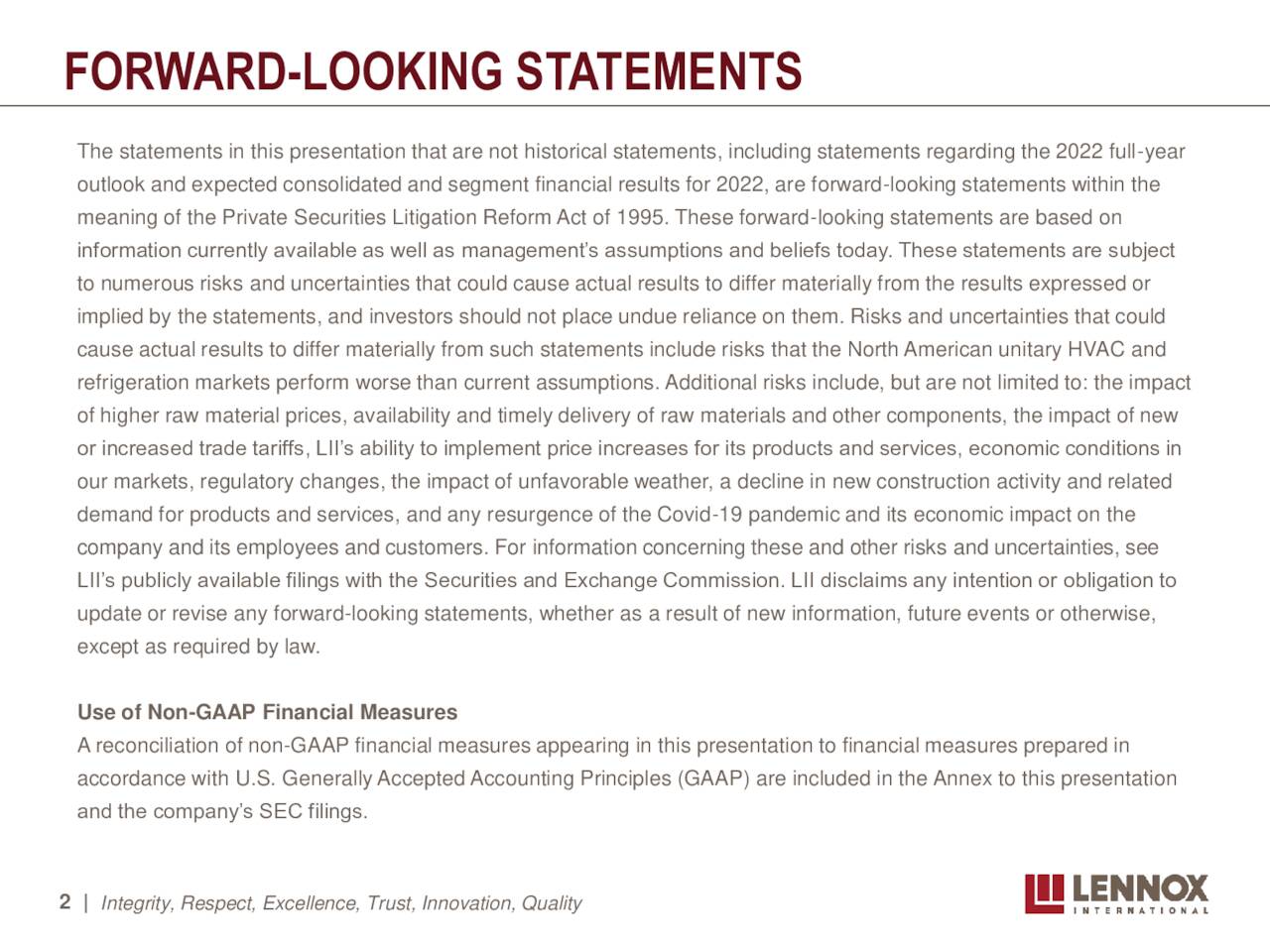 Lennox International Inc. 2022 Q2 Results Earnings Call