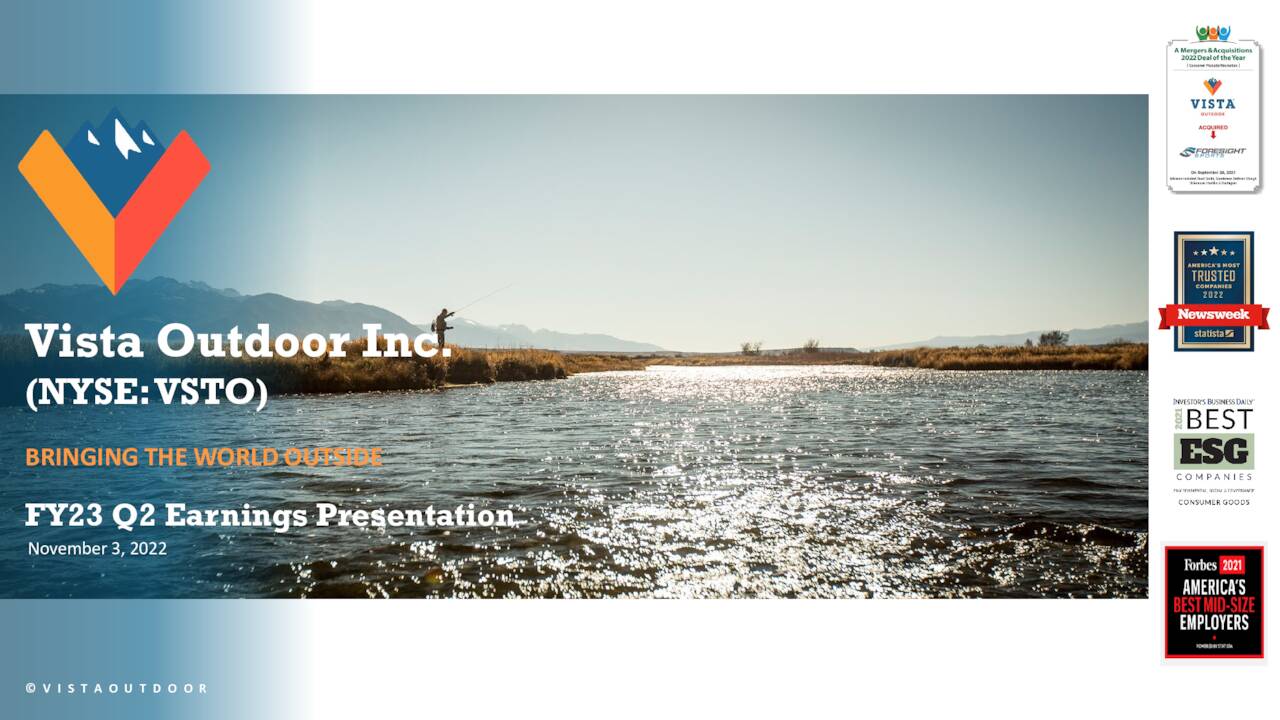 Vista Outdoor Inc. 2022 Q3 Results Earnings Call Presentation (NYSE