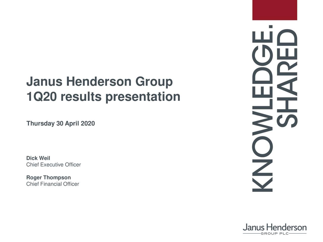 Janus Henderson Group Plc 2020 Q1 - Results - Earnings Call ...