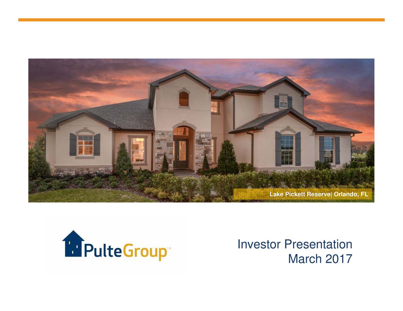 PulteGroup (PHM) Presents At The Raymond James 38th Annual ...