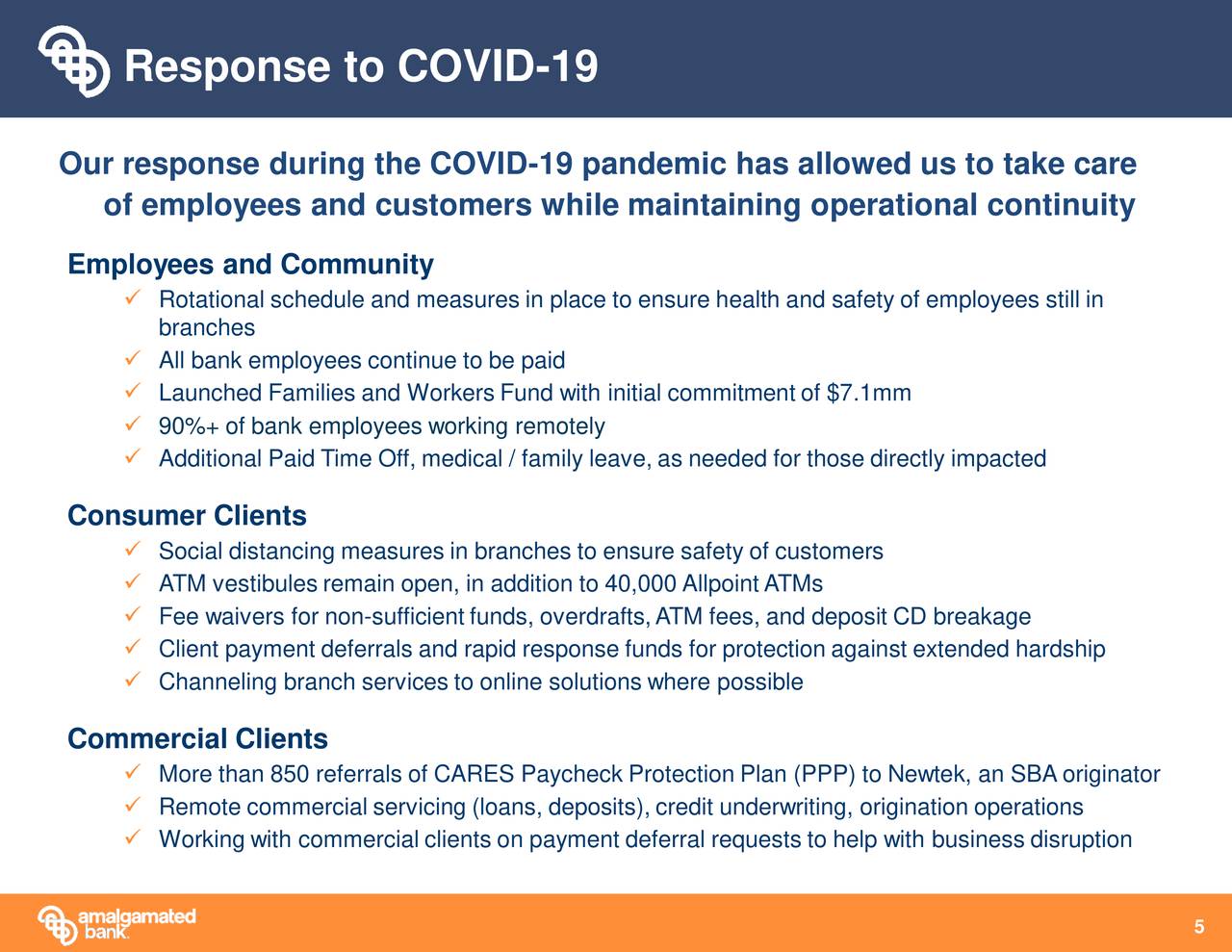 Amalgamated Bank 2020 Q1 Results Earnings Call Presentation (NASDAQ