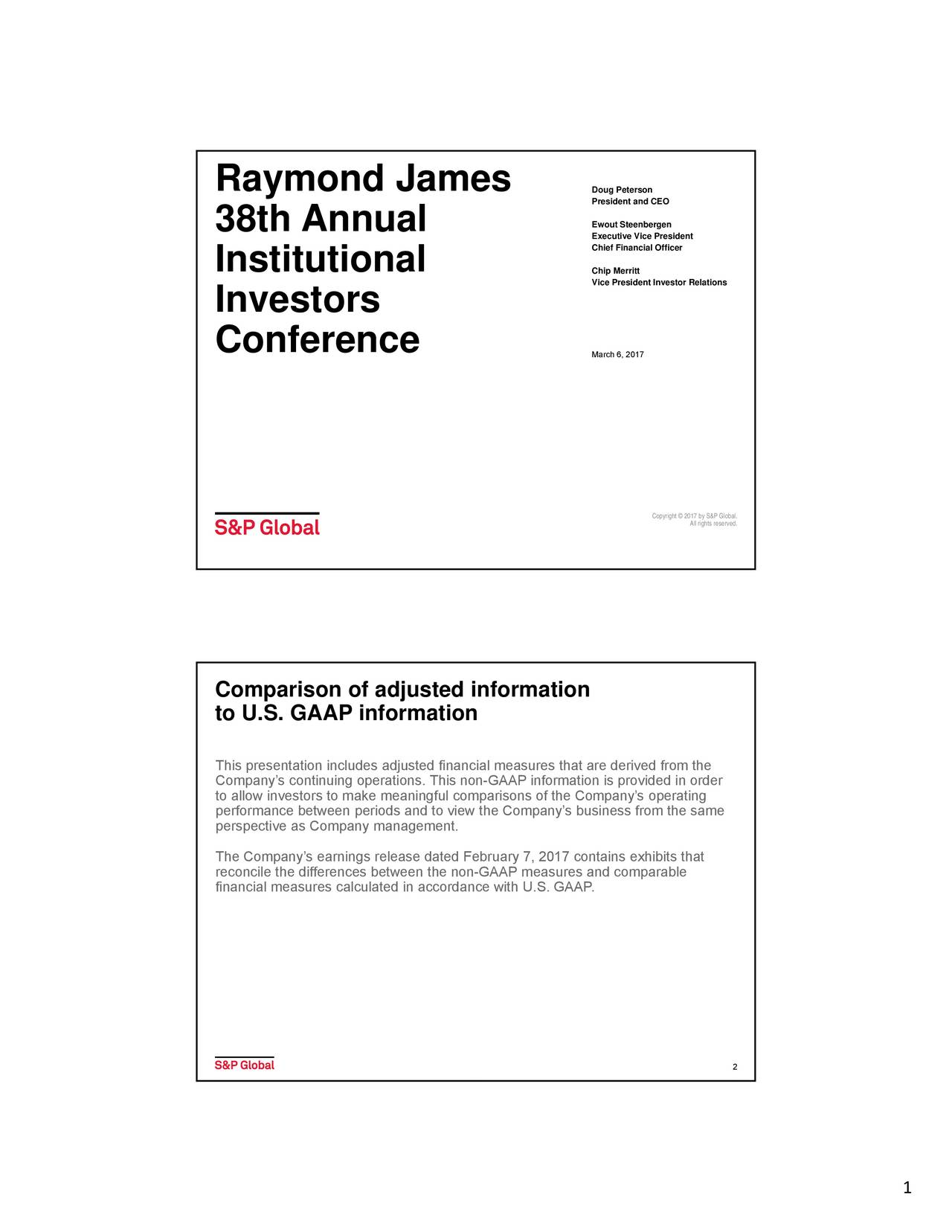 S&P Global (SPGI) Presents At The Raymond James 38th Annual