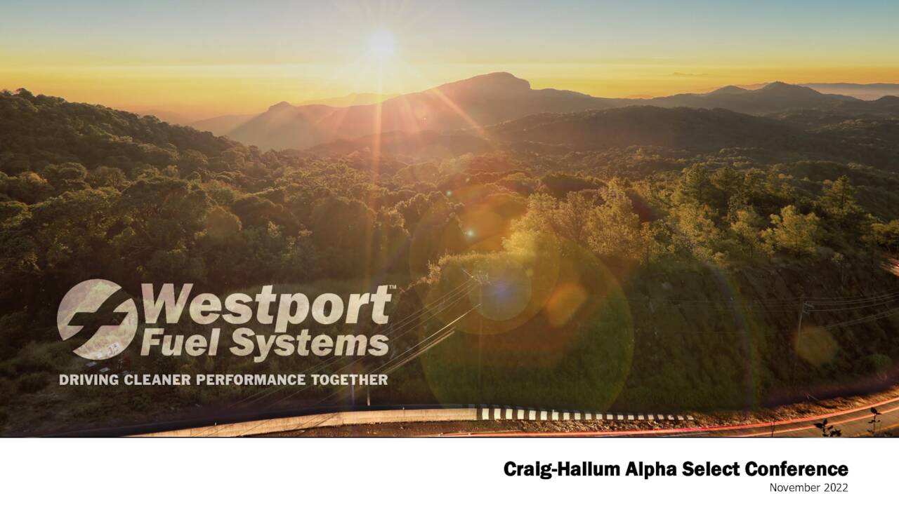 Westport Fuel Systems (WPRT) Presents at 13th Annual CraigHallum Alpha