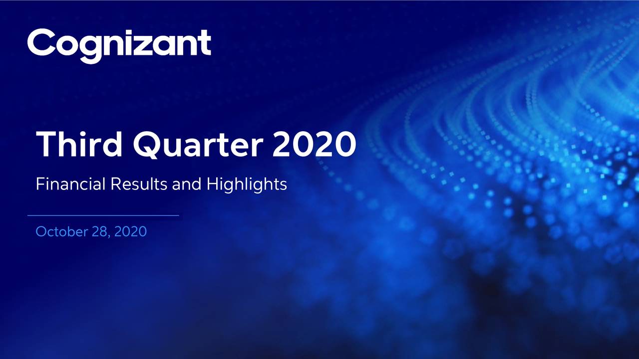 Cognizant Technology Solutions Corporation 2020 Q3 Results Earnings