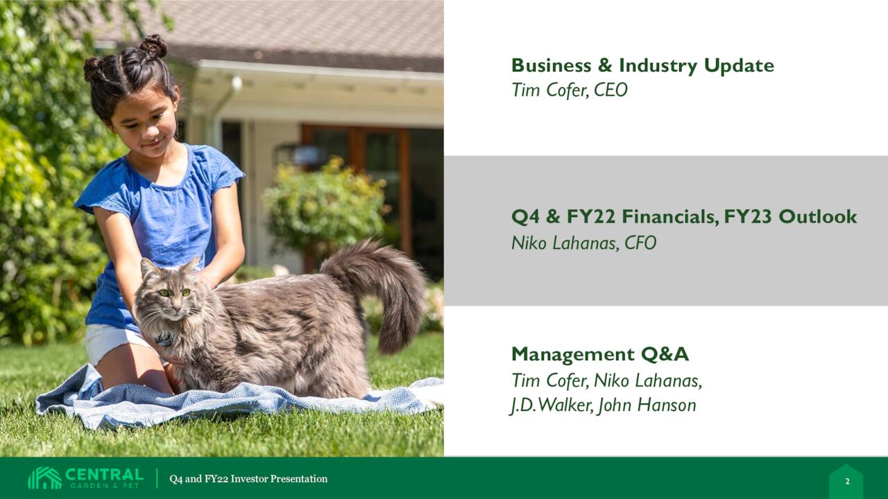 Central Garden & Pet Company 2022 Q4 Results Earnings Call