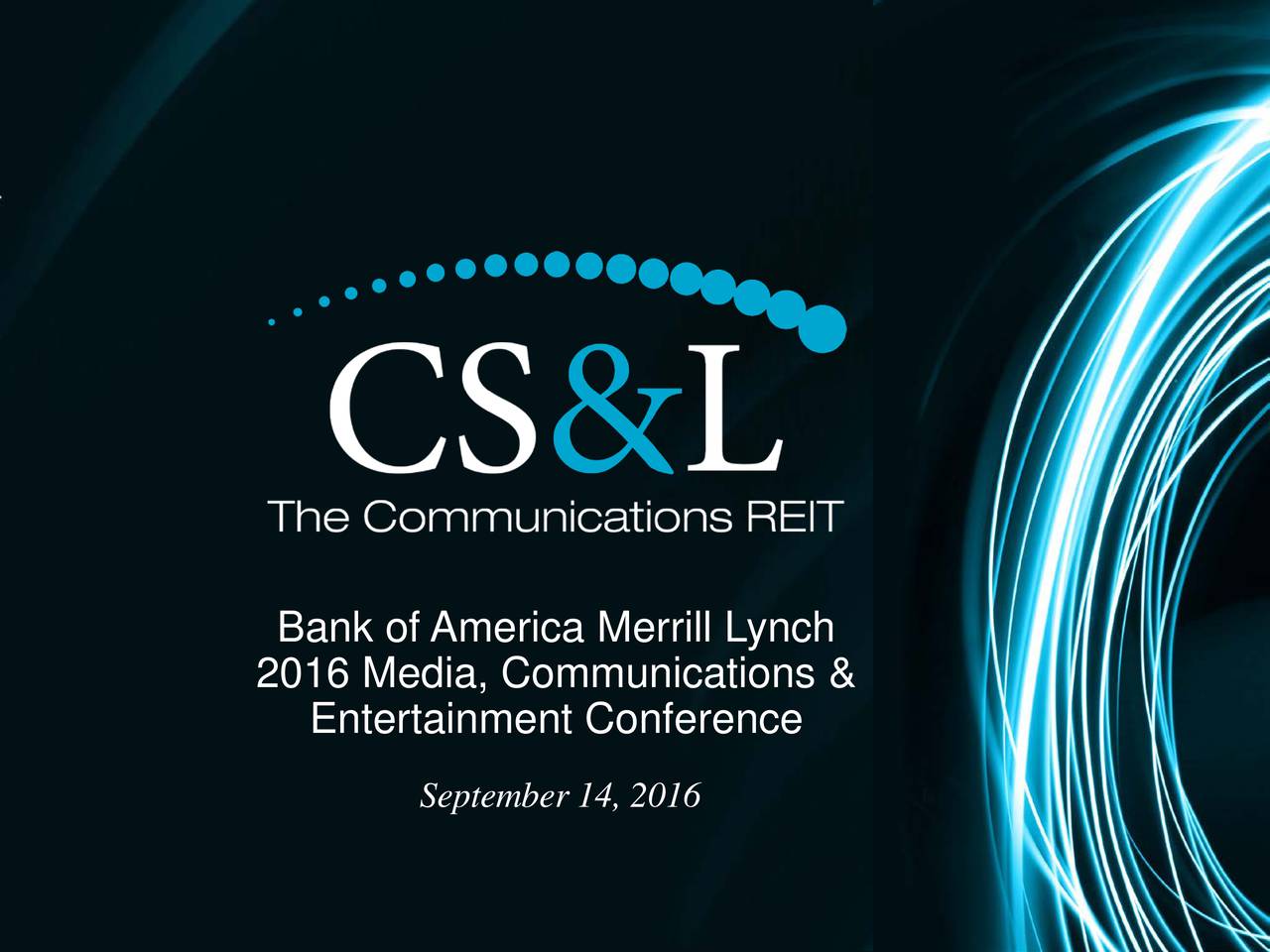 Communications Sales & Leasing (CSAL) Presents at Bank of America