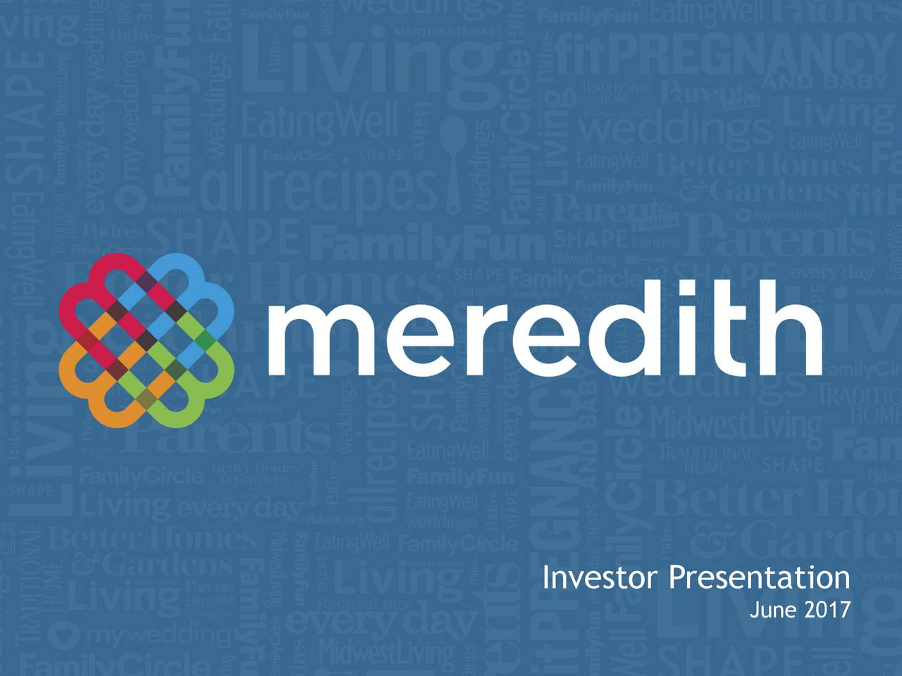 Meredith Corporation (MDP) Presents At Stephens 2017 ...
