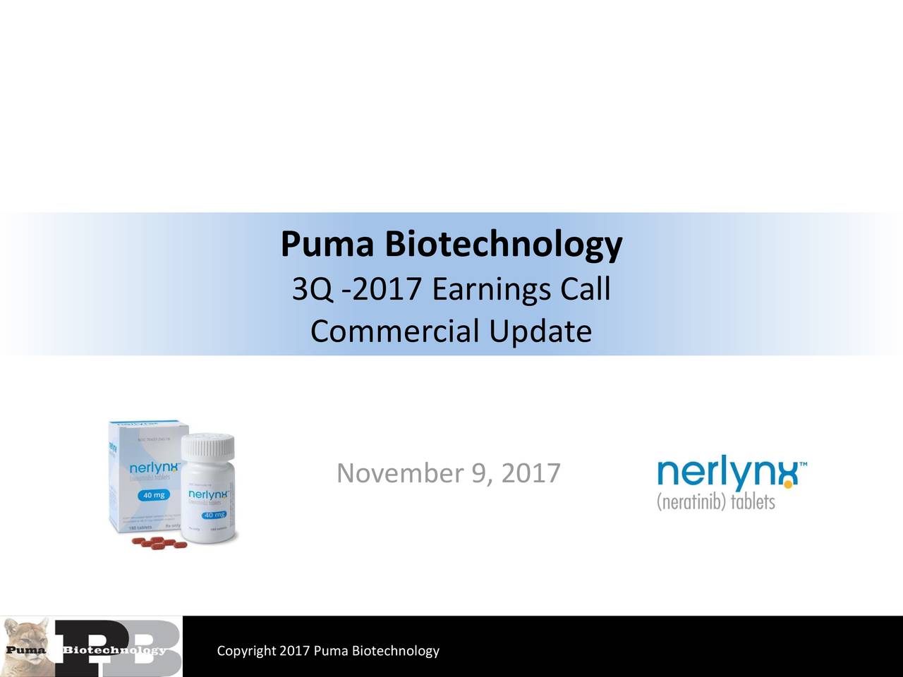 Puma Biotechnology, Inc. 2017 Q3 