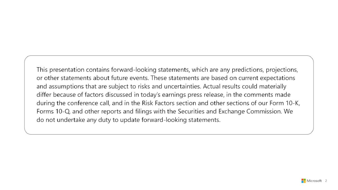 Microsoft Corporation 2026 Q1 Results Earnings Call Presentation