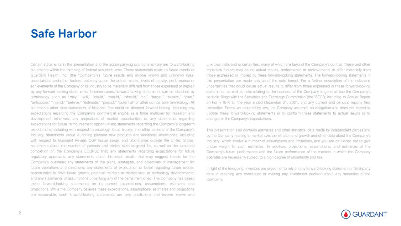 Guardant Health, Inc. 2022 Q3 Results Earnings Call Presentation