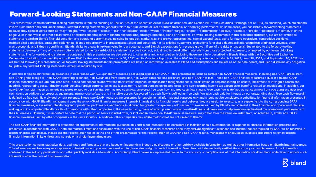 Blend Labs, Inc. 2023 Q3 Results Earnings Call Presentation (NYSE