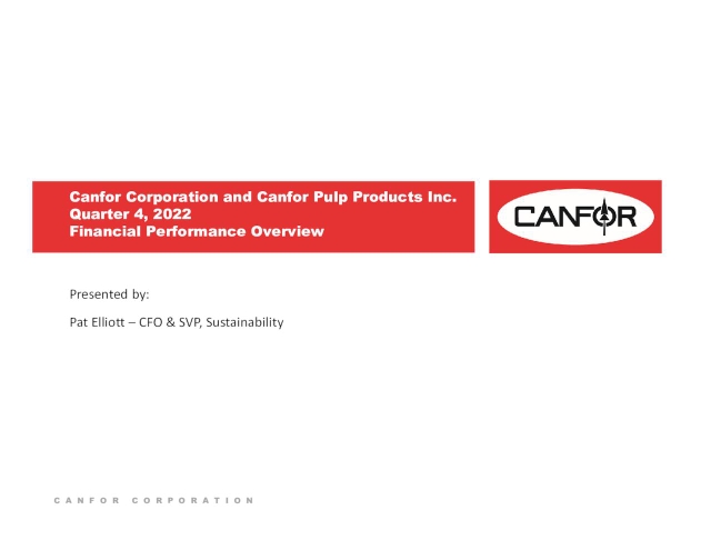 Canfor Corporation 2022 Q4 - Results - Earnings Call Presentation ...