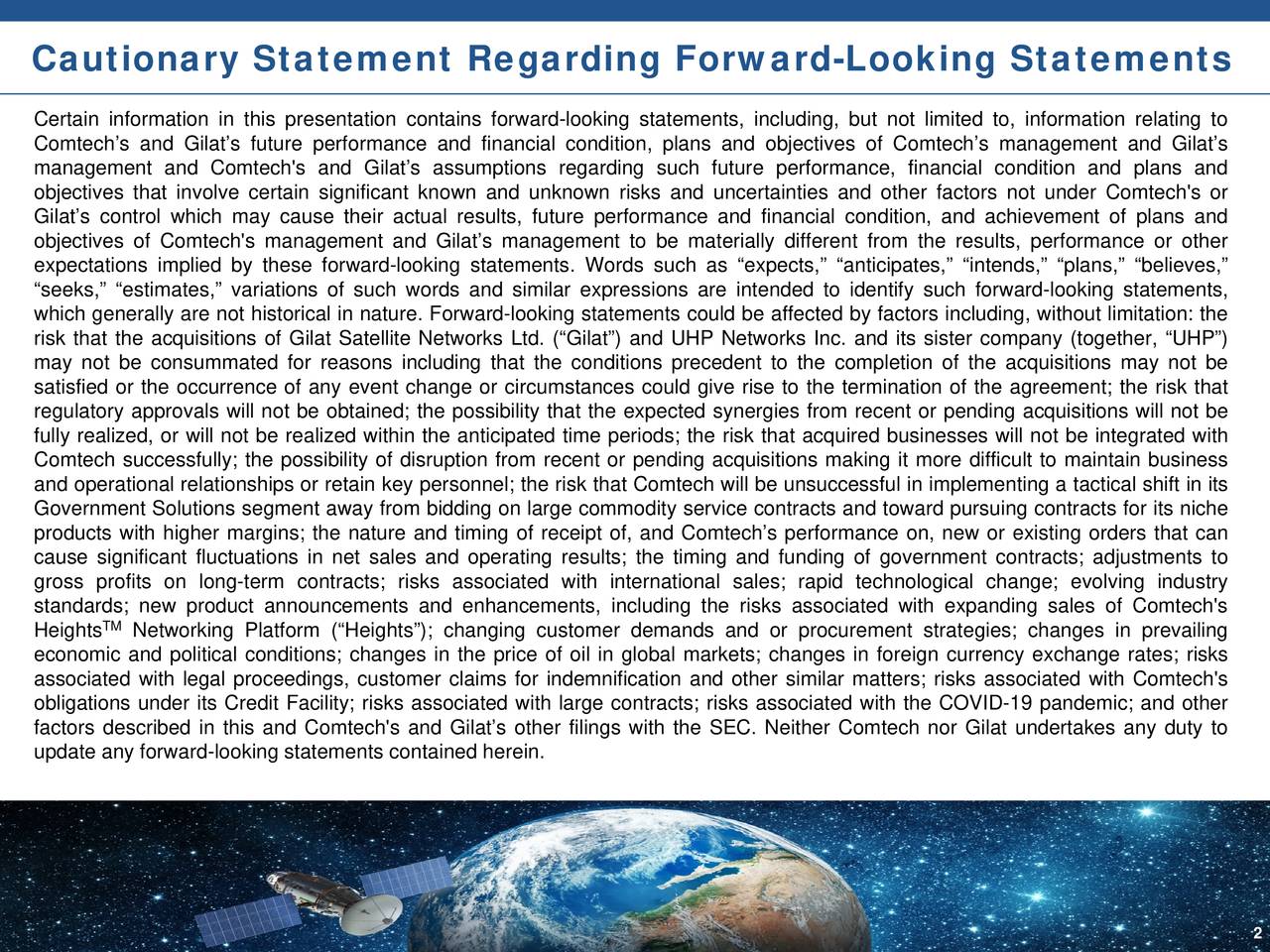 Cautionary Statement Regarding Forward-Looking Statements