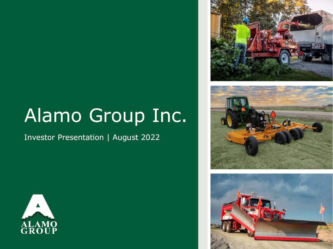 Alamo Group (ALG) Investor Presentation Slideshow (NYSEALG