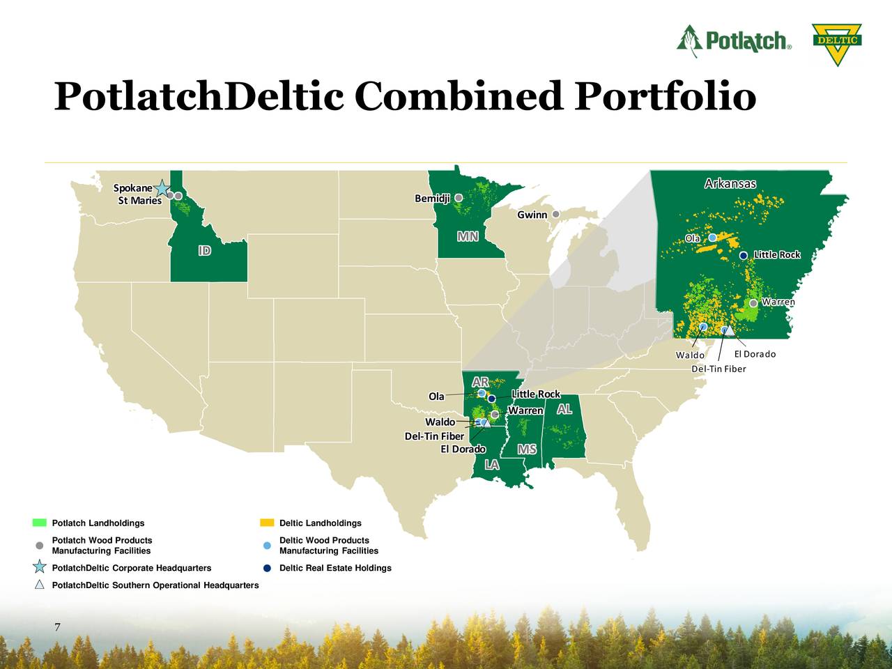 Potlatch (PCH) To Merge With Deltic Timber (DEL) Slideshow Deltic