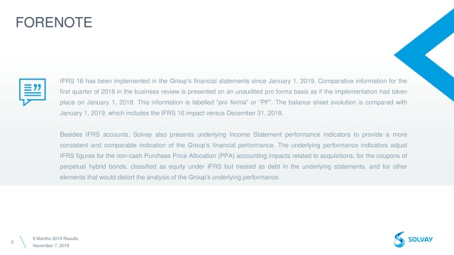 Solvay SA 2019 Q3 - Results - Earnings Call Presentation (OTCMKTS:SVYSF ...