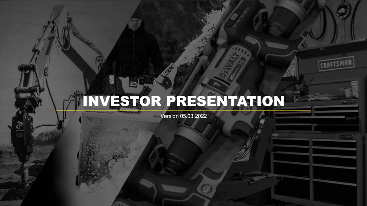 Stanley Black Decker SWK Investor Presentation Slideshow