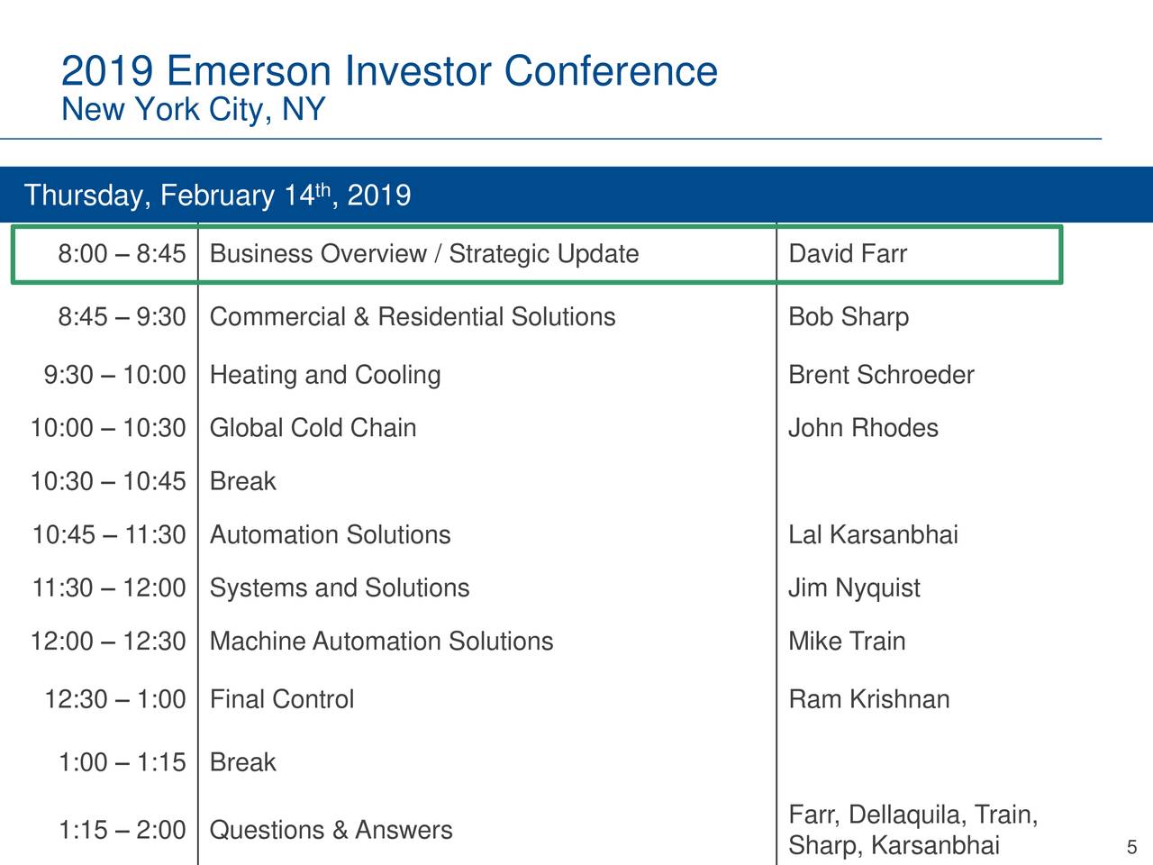 emerson investor day presentation