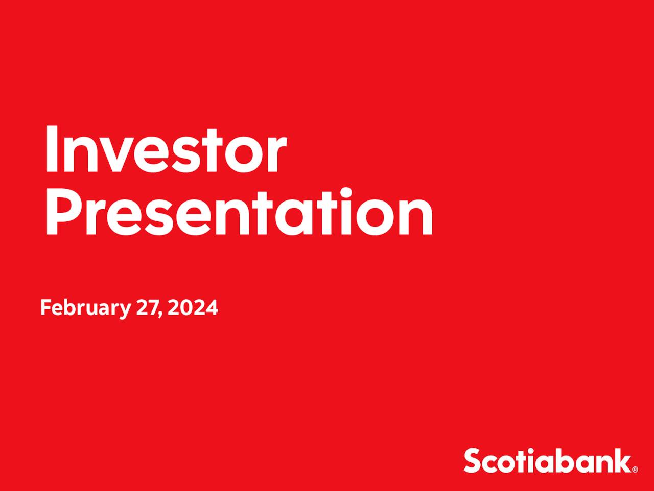 The Bank Of Nova Scotia 2024 Q1 Results Earnings Call Presentation   1 