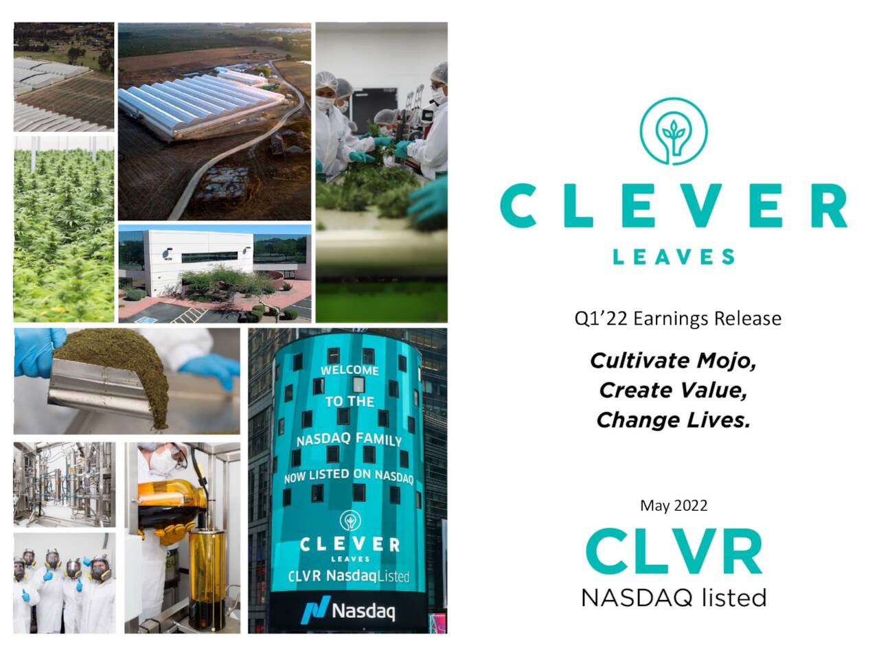 Clever Leaves Holdings Inc. 2022 Q1 Results Earnings Call