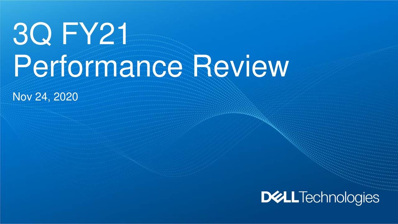 Dell Technologies Inc. 2020 Q3 Results Earnings Call Presentation