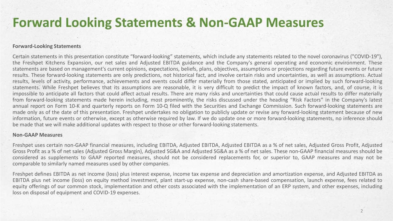 Forward Looking Statements & Non-GAAP Measures