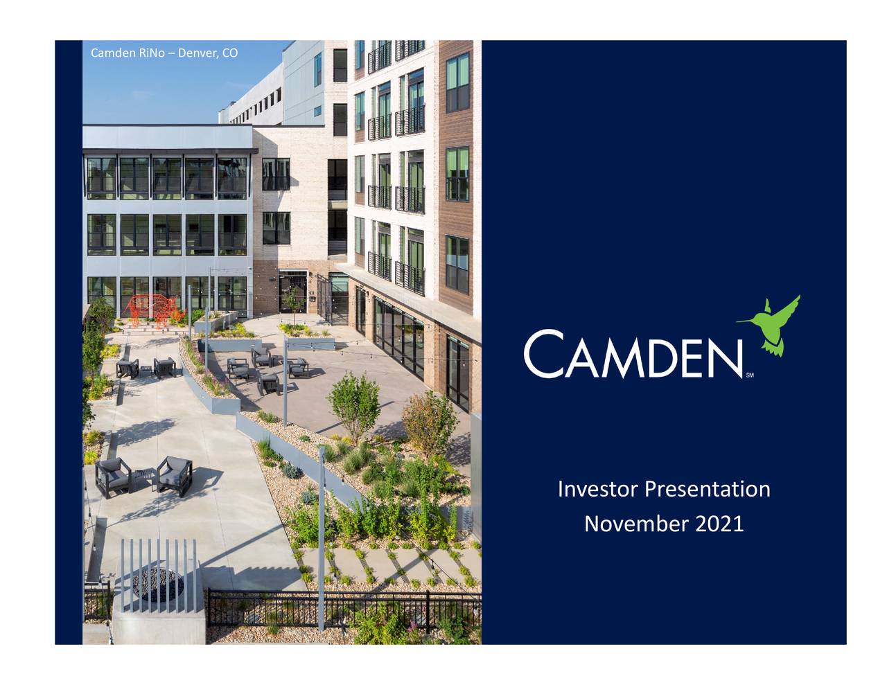 Camden Property Trust (CPT) Investor Presentation Slideshow (NYSECPT