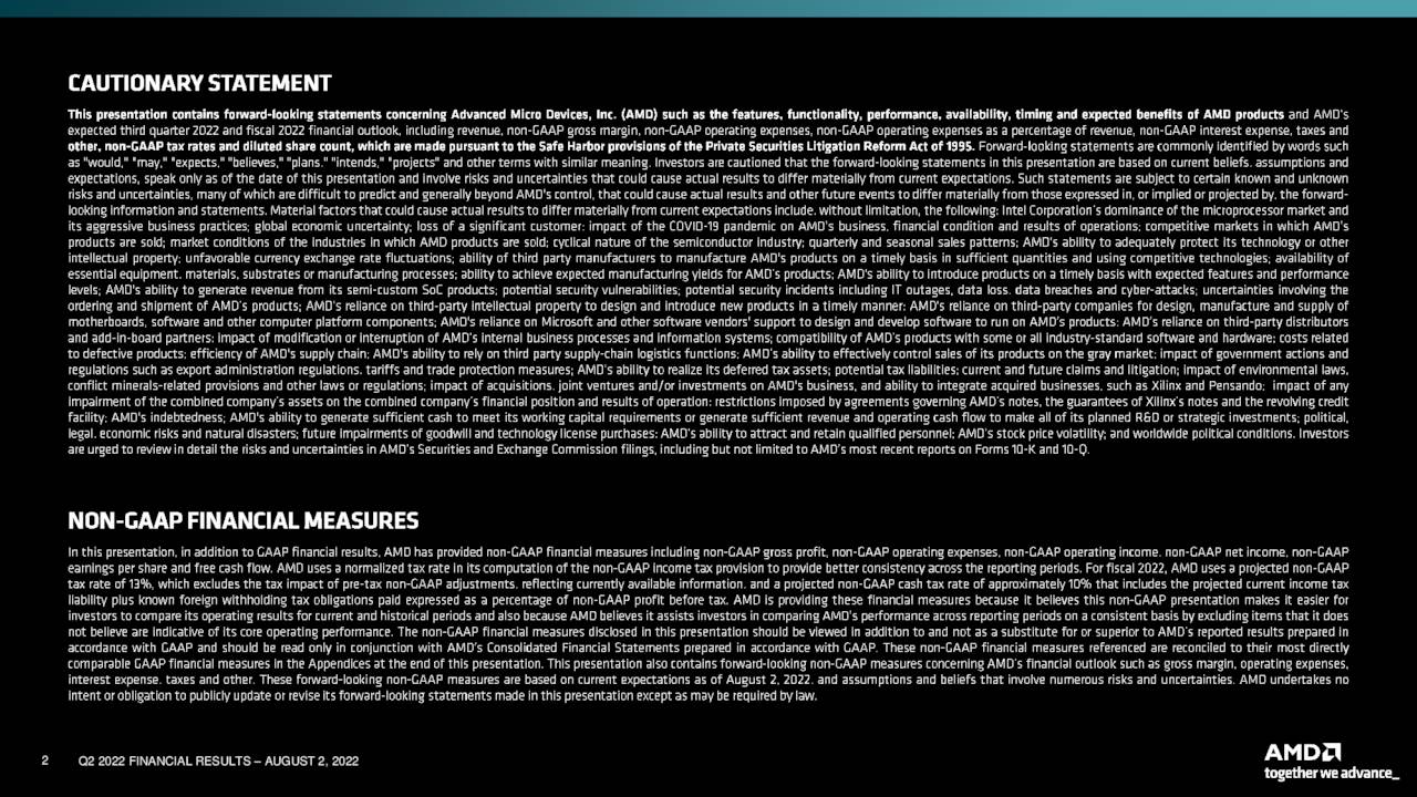 Advanced Micro Devices, Inc. 2022 Q2 Results Earnings Call