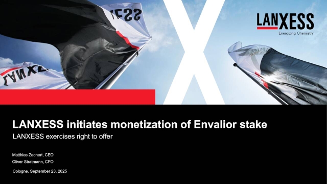 LANXESS Aktiengesellschaft (LNXSY) Discusses on LANXESS exercises right ...