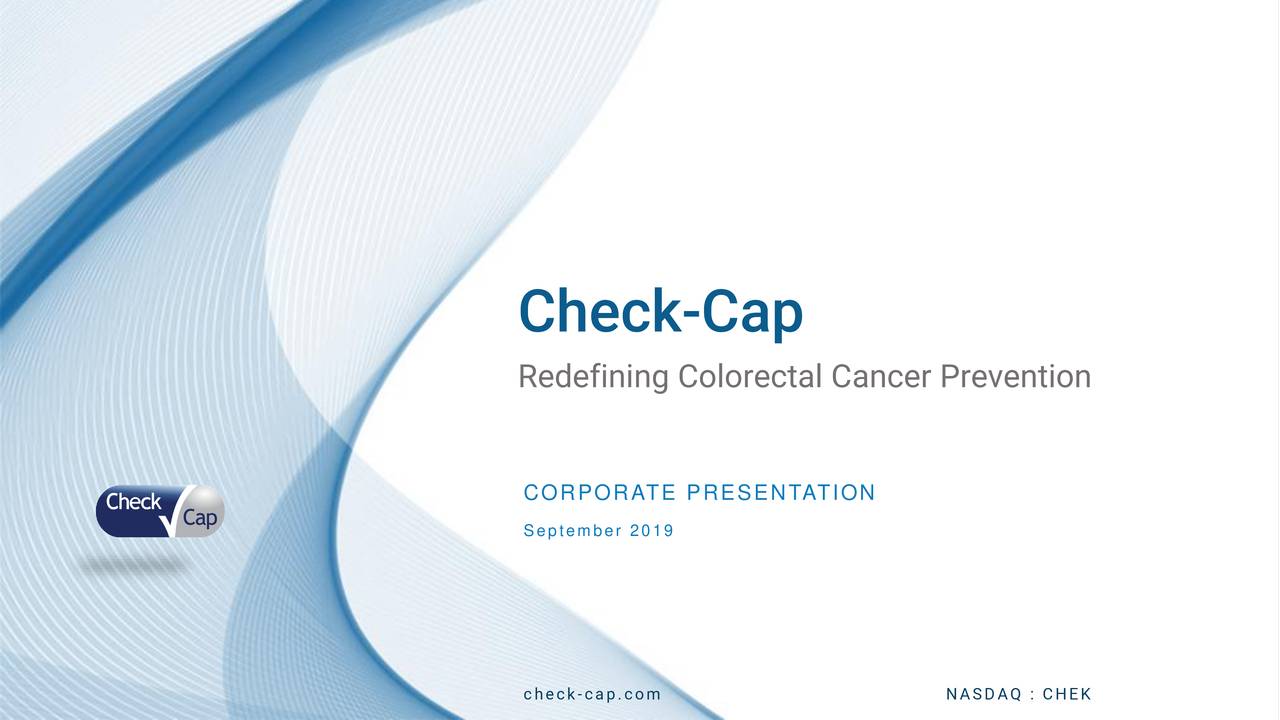 CheckCap (CHEK) Investor Presentation Slideshow (NASDAQCHEK