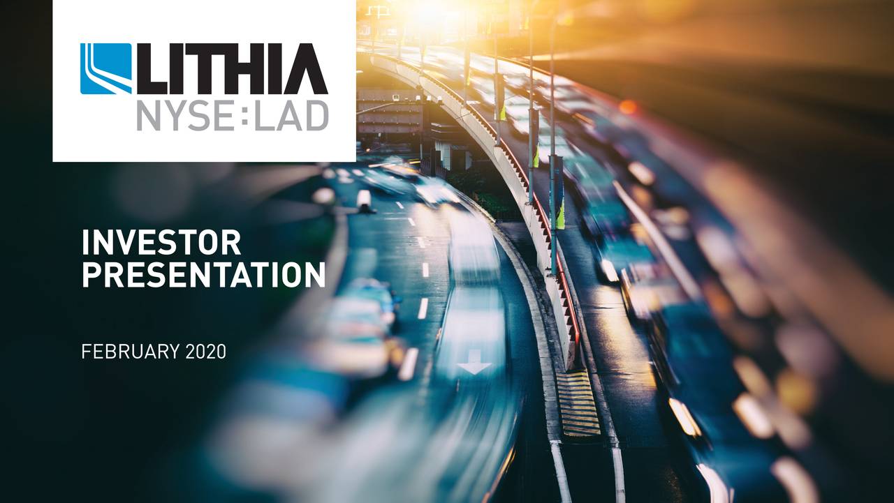 Lithia Motors, Inc. 2019 Q4 Results Earnings Call Presentation