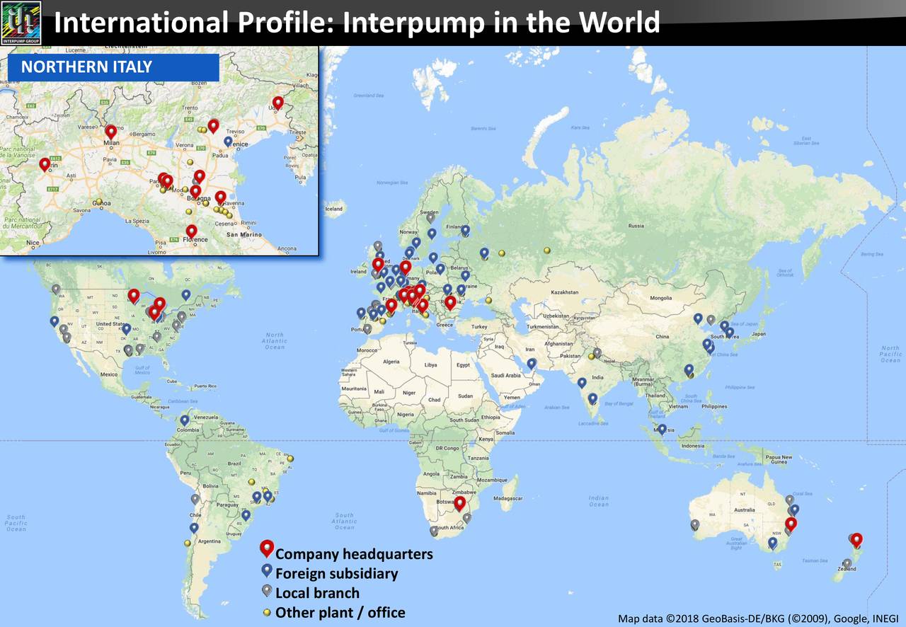 International Profile: Interpump in the World