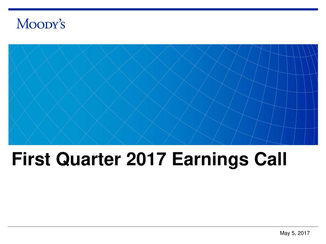 Moody's Corporation 2017 Q1 Results Earnings Call Slides (NYSEMCO