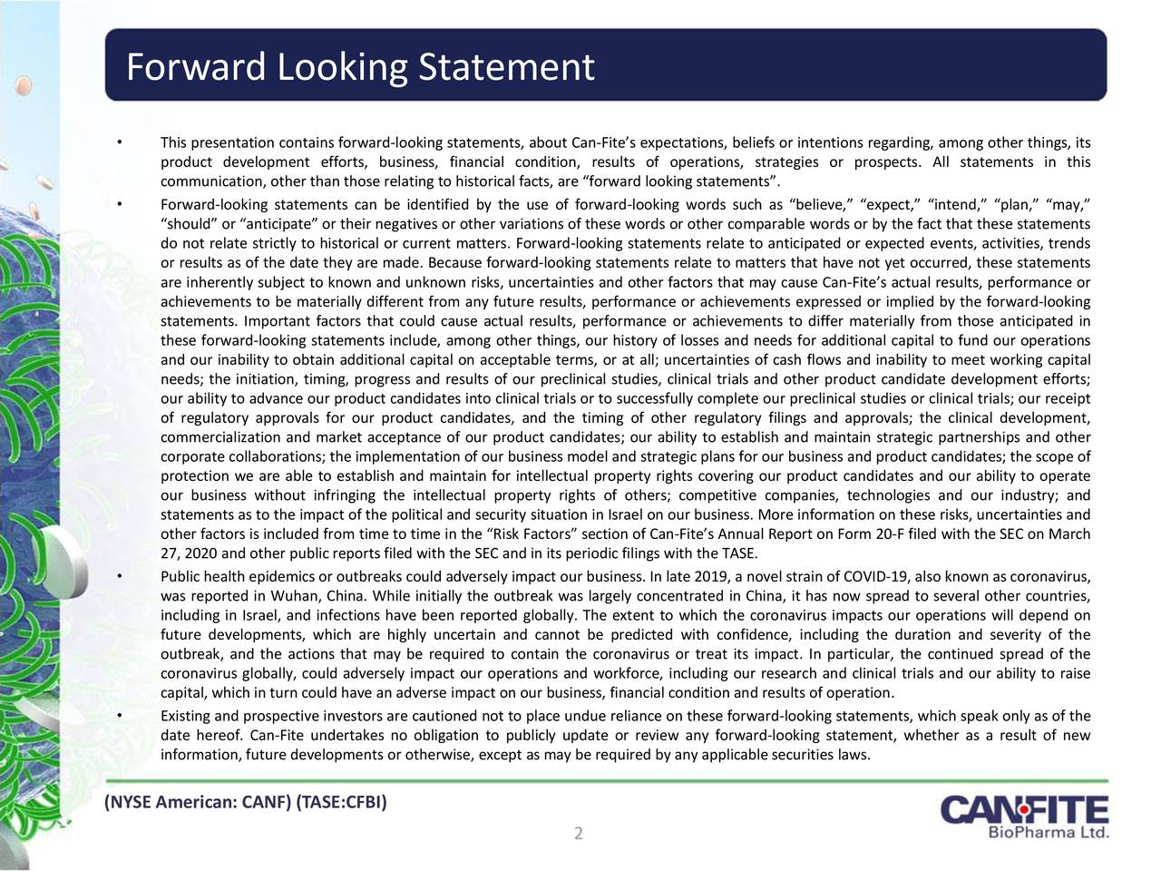 Forward Looking Statement