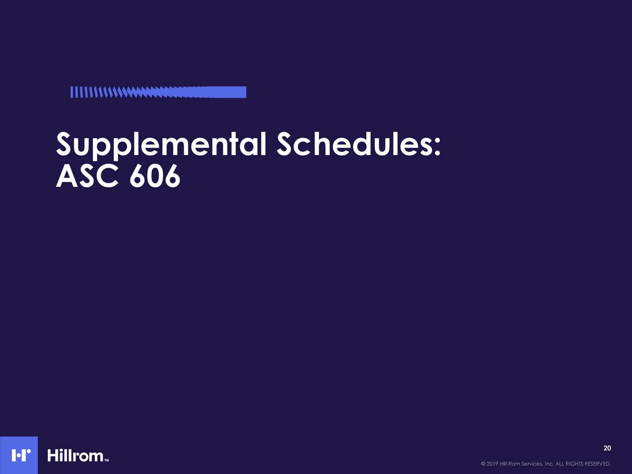 Supplemental Schedules: