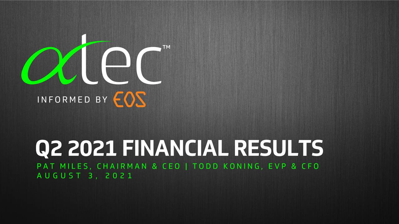 Q2 2021 FINANCIAL RESULTS