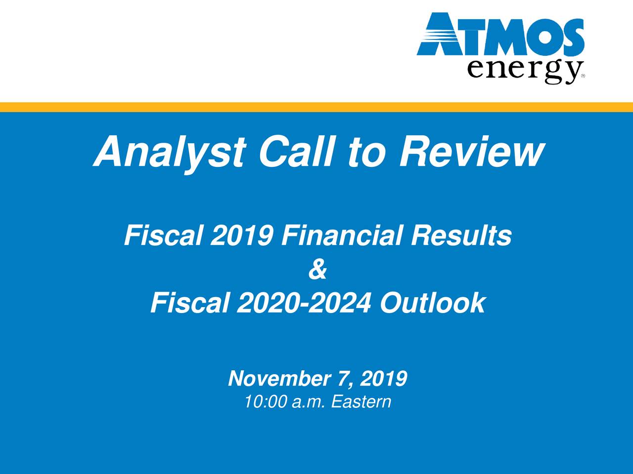 Analyst Call to Review