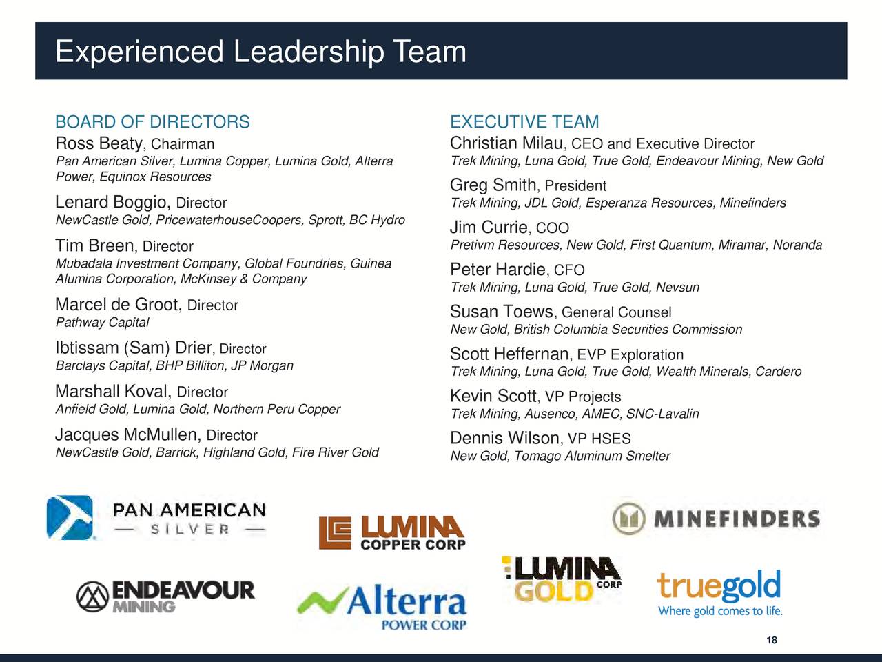 Experienced Leadership Team